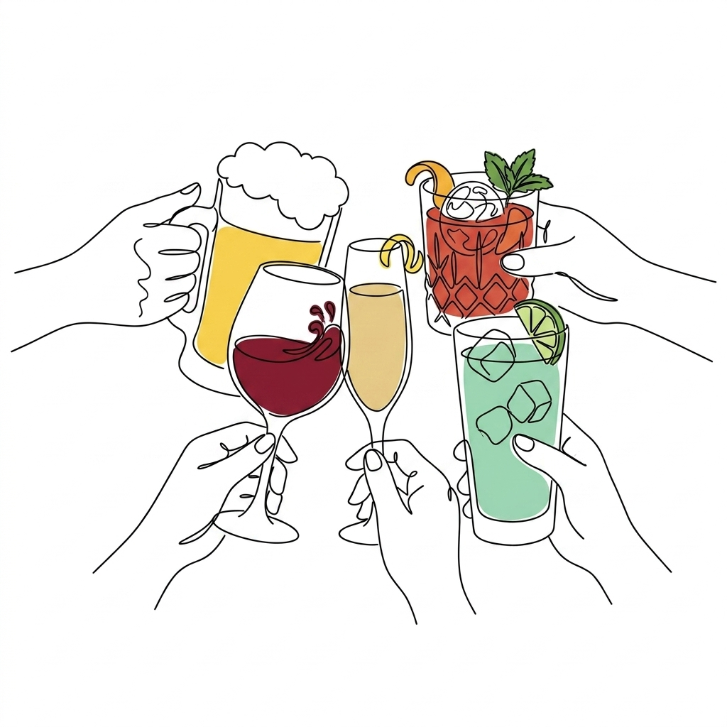 乾杯イラスト